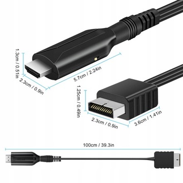 АДАПТЕР-ПРЕОБРАЗОВАТЕЛЬ PS1\PS2 К КАБЕЛЮ МОНИТОРА HDMI