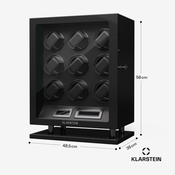 Часы Rotomat 9 Klarstein, коробка, витрина, 5 скоростей, светодиодный пульт дистанционного управления