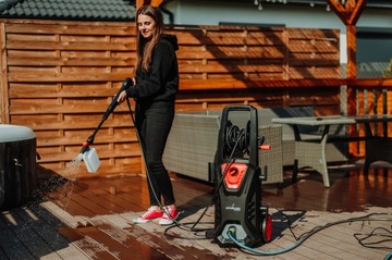 MYJKA CIŚNIENIOWA SAMOSSĄCA ALUMINIOWA POMPA SZCZOTKA PATIO 10M WĄŻ 2200W