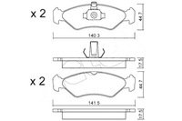 фото thumb №1, Metelli гальмівні колодки гальмівні ford fiesta ka 89-