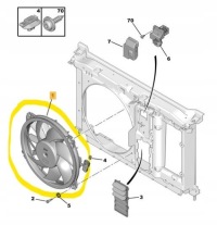 Купить Citroen c4 1.6 hdi 90 вентилятор радиатора, фото thumb