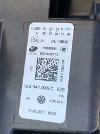 фото thumb №12, Лампа vw id3 iq full led 10b941036a правый перед