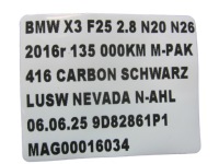 фото thumb №8, Bmw x3 f25 молдинг скла бічної права зад м-пакет чорна 7248148