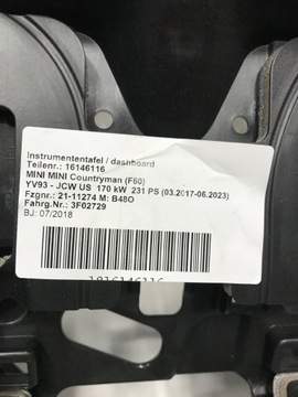 фото thumb №6, Mini f60 countryman панель консоль hud