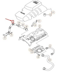 фото thumb №5, Труба вентиляционная двигателя audi a4 b7 06d103213g