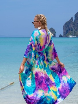 ПАРЕО для пляжа, платье ПОЛЕТ, длинная накидка, женская туника SUMMER BOHO