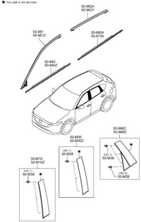 фото thumb №2, Планка стійка двері перед лівий mazda cx-5 kf 2017- матова оригінал