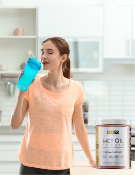 KETO OLEJ MCT Z Kokosa W Proszku BeKeto CZEKOLADA 300g Lekkostrawny