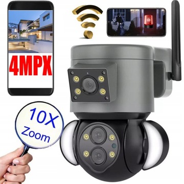 KAMERA IP ZEWNĘTRZNA 4MPX ZOOM OPTYCZNY 10x WIFI