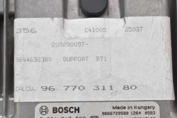 фото thumb №8, Блок керування двигуна 9677031180 0281017862 citroen c4 2 ii b7 1.6 hdi 90 km