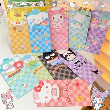 Sanrioed Kuromi My Melody Hangyodon Красные конверты RMB Длинные новогодние красные