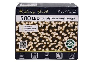 Елочные светильники 500 LED 25 м IP44 ТЁПЛЫЙ БЕЛЫЙ