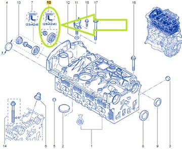 Сальник распредвала Reinz 1.6 16v