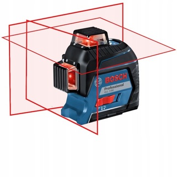 Лазер BOSCH Cross-line 3x 360° красный GLL 3-80 Штатив 157см Штанга 320см