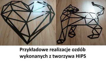 Dekoracja ścienna do salonu A093 czarny KOT GEOMETRYCZNY 110x85 cm
