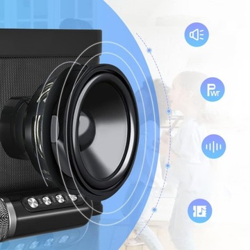 Многофункциональный динамик для караоке с Bluetooth 5.0 и беспроводными микрофонами