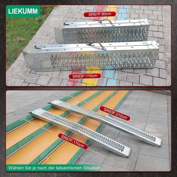 Пандус двойной складной 170x22см Ż92