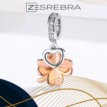ПОДВЕСКИ золото CLOVER серебро 925 кулон S925 позолоченные цирконы бусины