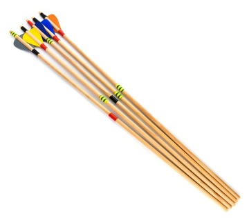 STRZAŁY DREWNIANE DO ŁUKU 60CM ZESTAW 5 SZTUK