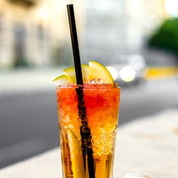 Чёрные пластиковые трубочки Shake для питья, 500 шт.