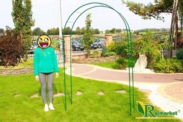 DUŻA PERGOLA OGRODOWA na pnącza ŁUK METALOWA 2,4m x1,40m NA KWIATY RÓŻE