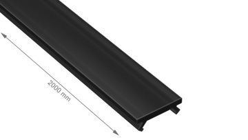 KLOSZ SLIM PMMA CZARNY DO PROFILU ALUMINIOWEGO 2M