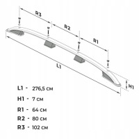 фото thumb №8, Рейлинги кровельные чёрные vw volkswagen transporter t6.1 2019-2022 long длинный