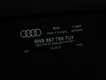 фото thumb №11, Полка багажника audi a5 f5 2 ii sportback 16-24r. 8w8867769 8w88677697u3
