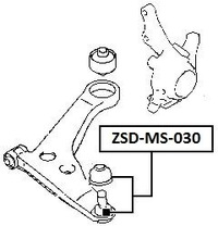 фото thumb №2, Шарова опора важеля mitsubishi space runner 99- нижній
