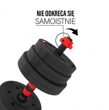 ZESTAW SZTANGA HANTLE 2X10KG LUB 1X 20KG HMS SGP20