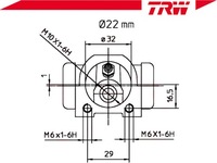 фото thumb №2, Trw цилиндрик тормозной nissan kubistar renault k