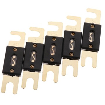 wkv-Great Performance 5 Pcs Car Auto ANL Gold Plated 30A 32V