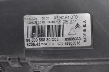 фото thumb №9, Фара правые лампа перед eu 9650055880 citroen c5 1 i рестайлинг 04-08