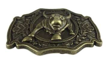 Пряжка BULL, коричневый зажим для ремня