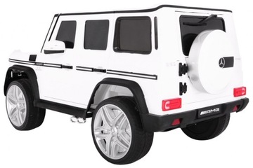 Детский автомобиль на аккумуляторе Mercedes AMG G65 Белый + Крашенный + Багажник