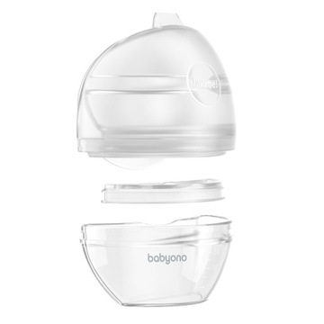 Молокоотсос BABYONO Shell и сборник еды MilkMe