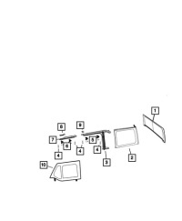 фото thumb №6, Кронштейн з подовжувач балка рамки дах soft top jeep wrangler jl 4d