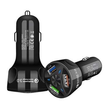 АВТОМОБИЛЬНОЕ ЗАРЯДНОЕ УСТРОЙСТВО QC БЫСТРАЯ ЗАРЯДКА 3.0 3X USB