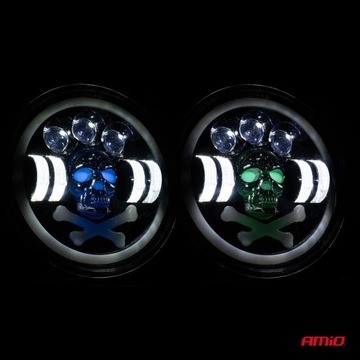 AMIO Lampa robocza LED SKULL CZASZKA dodatkowa ozdobna AWL57 AMIO-03695