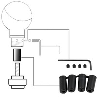 фото thumb №14, Ручка перемикання передач універсальна важіль do перемикання 6 передач ступенева шкіра