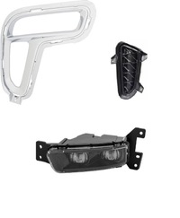 фото thumb №1, Dodge durango 2021-23 решётка радиатора рамка противотуманной фары хром левая + противотуманная фара + заглушка