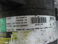 Mini cooper 1.6 b компресор кондиціонера 1171310 01139014 11645610 Недорого, фото thumb