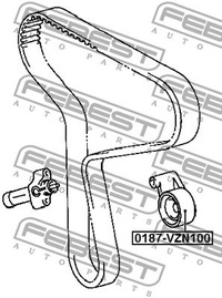 фото thumb №3, Febest 0187-vzn100 ролик натягувача, ремінь розподільного валу