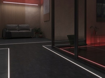 PROFIL LED Do TAŚMA aluminiowy + KLOSZ 2M zaślepka uchwyt