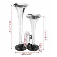 фото thumb №16, Подвійний клаксон сигнал głośna хром 12 24v