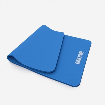 Mata do jogi ćwiczeń fitness 190x60x1,5 błękitna