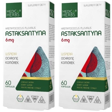 2x MEDICA HERBS Астаксантин 6 мг КОЖА Суставы 60 тыс.
