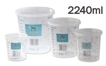TROTON KUBEK LAKIERNICZY Z PODZIAŁKĄ DO MIESZANIA LAKIERU FARB 2240 ml D