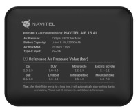 Kompresor akumulatorowy NAVITEL AIR 15 AL
