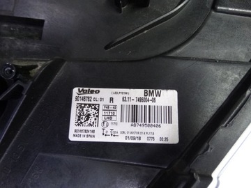 фото thumb №13, Bmw x1 ii f48 15-19 лампа правая полный led 7495004 оригинальная